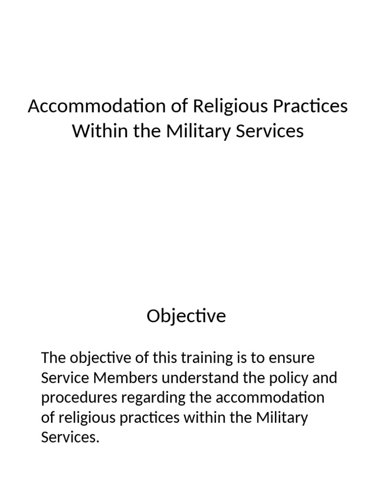 TEMP-DoD Template Accommodation of Religious Practices Within The ...
