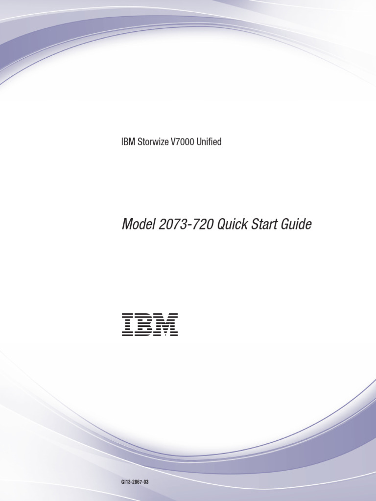 IBM Storwize V7000 Model 2073-720 Quick Start Guide | PDF