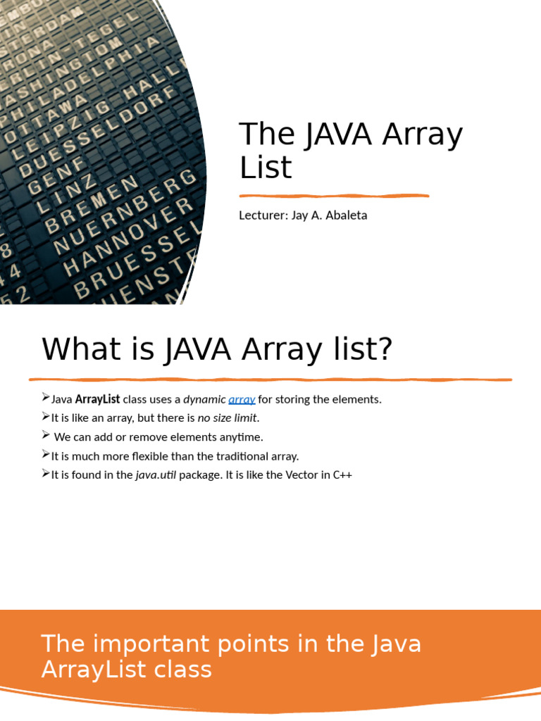 Module 8 - The JAVA Array List | PDF