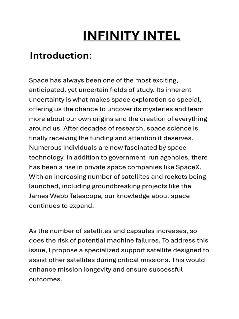 Infinity Intel | PDF
