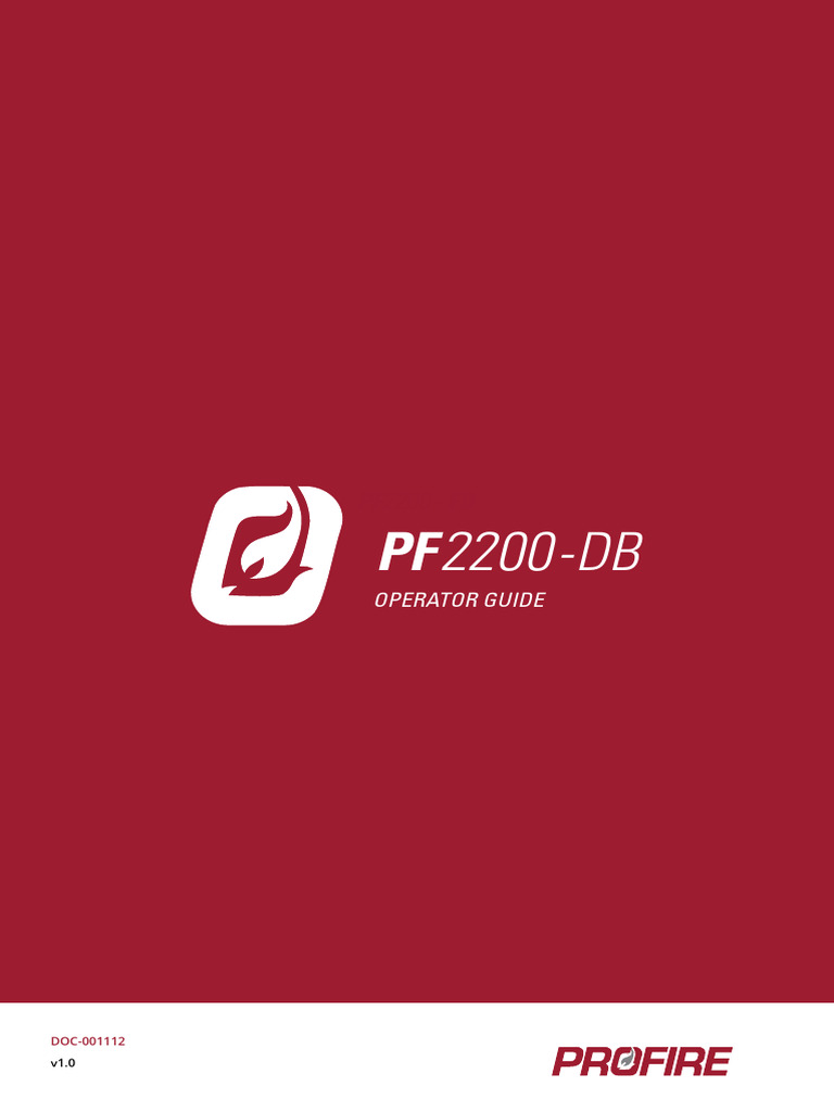 PF2200 DB Operator Guide - DOC 001112 v1.0 - Digital | PDF