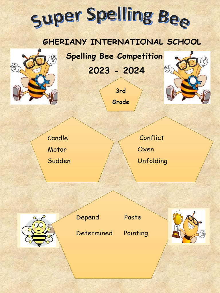 Spelling Bee 2023 - 2024 (Grades 3) | PDF