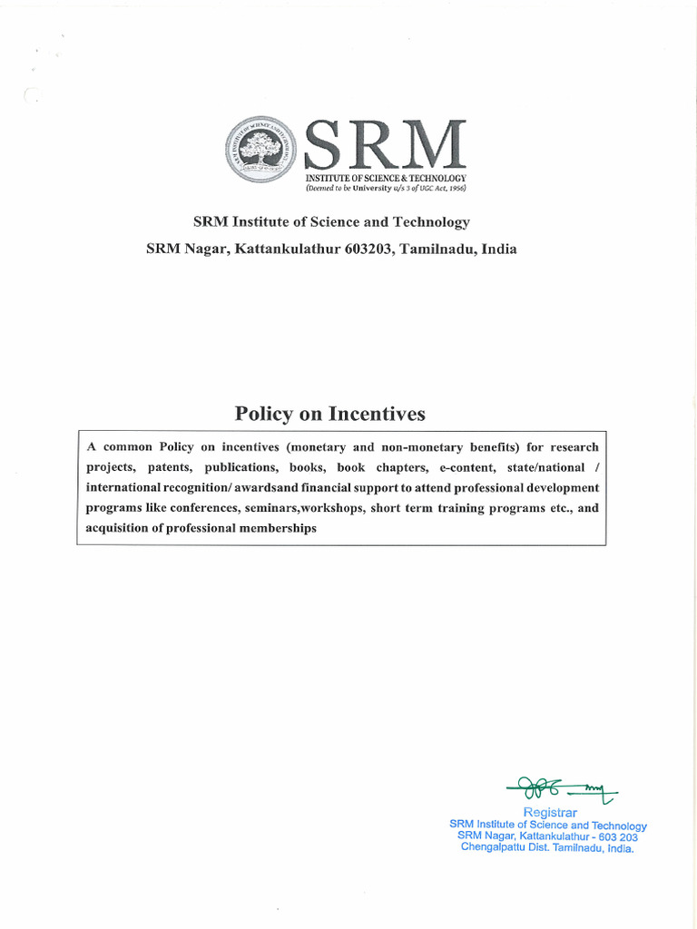 Incentives Policy | PDF