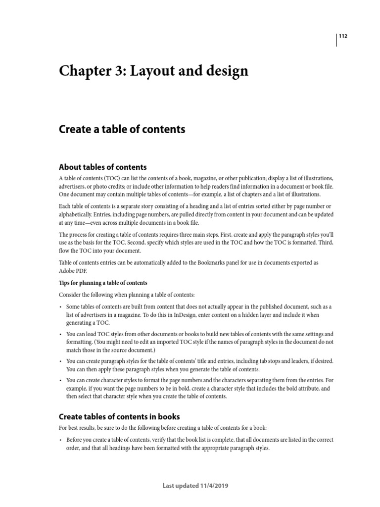 Create a toc pdf