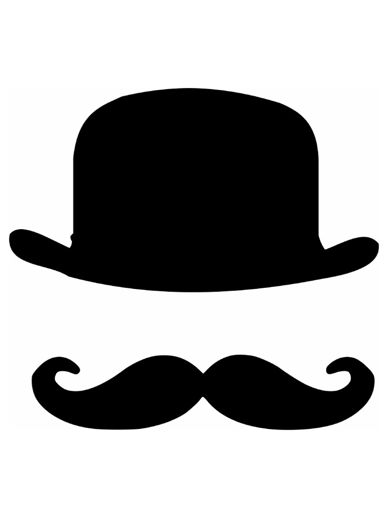 Bowler Hat and Moustaches Photo Prop Paper Craft | PDF