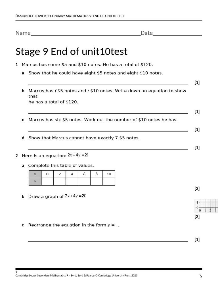 Unit 10 End-Of-unit Test | PDF