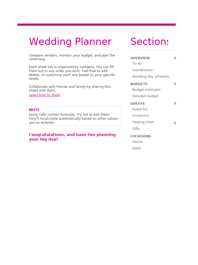 Wedding Planner | PDF