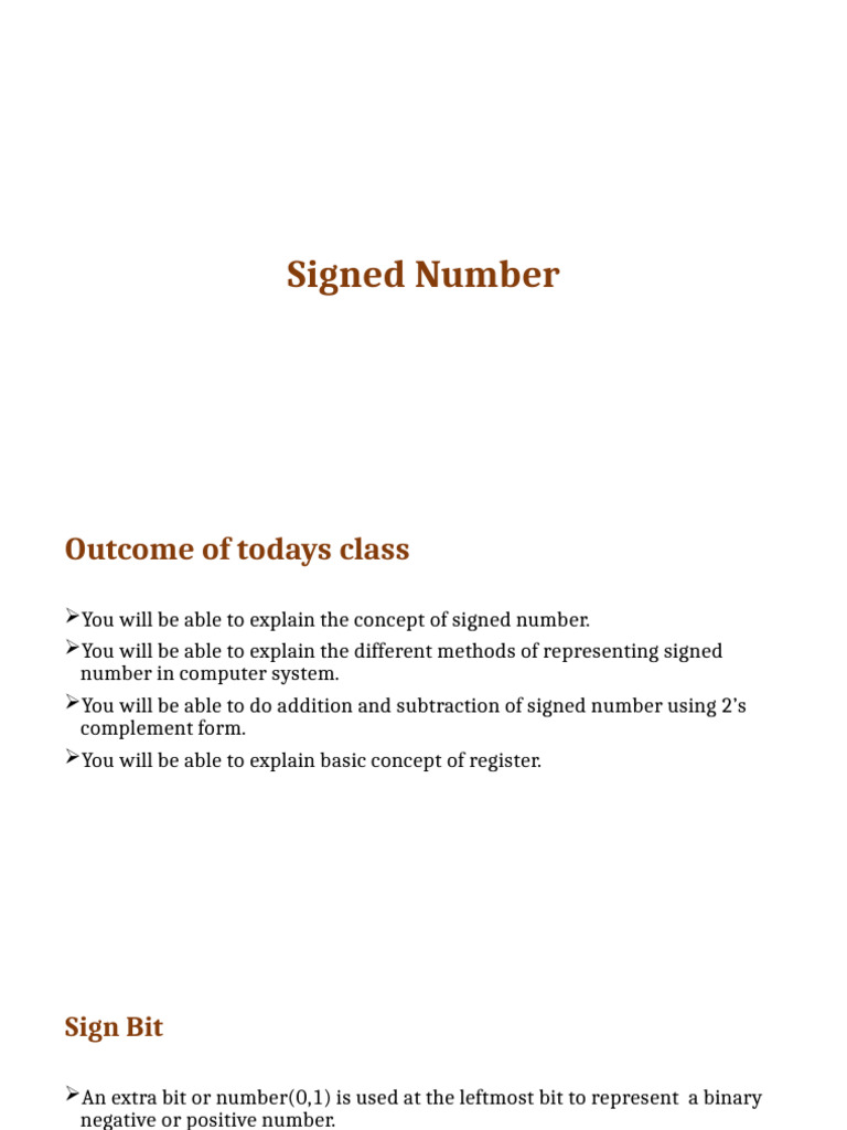Signed Number | PDF