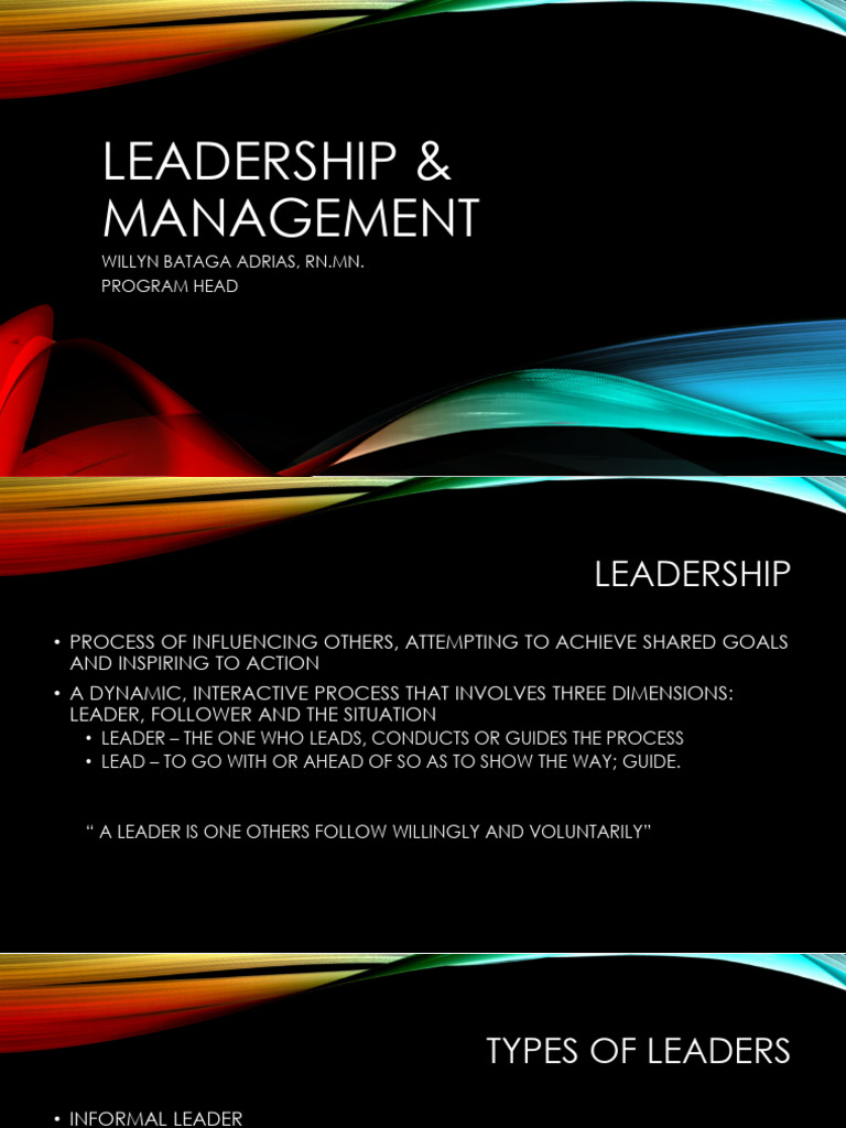 LEADERSHIP and MANAGEMENT | PDF