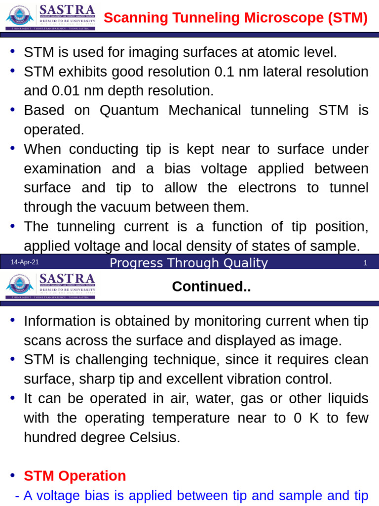 STM and Low Dimensional Materials | PDF