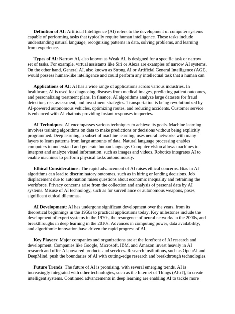 Definition of ai pdf