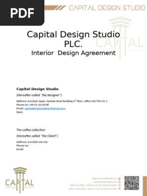 coffee collection interior design agreement