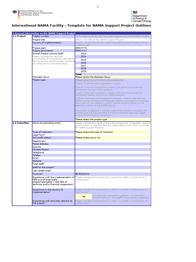 Template Nama Support Project Outlines | PDF