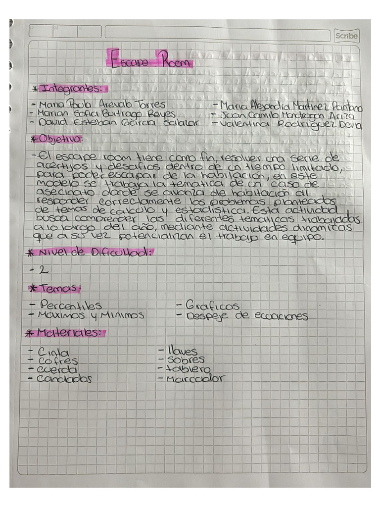 Escape Room Pdf