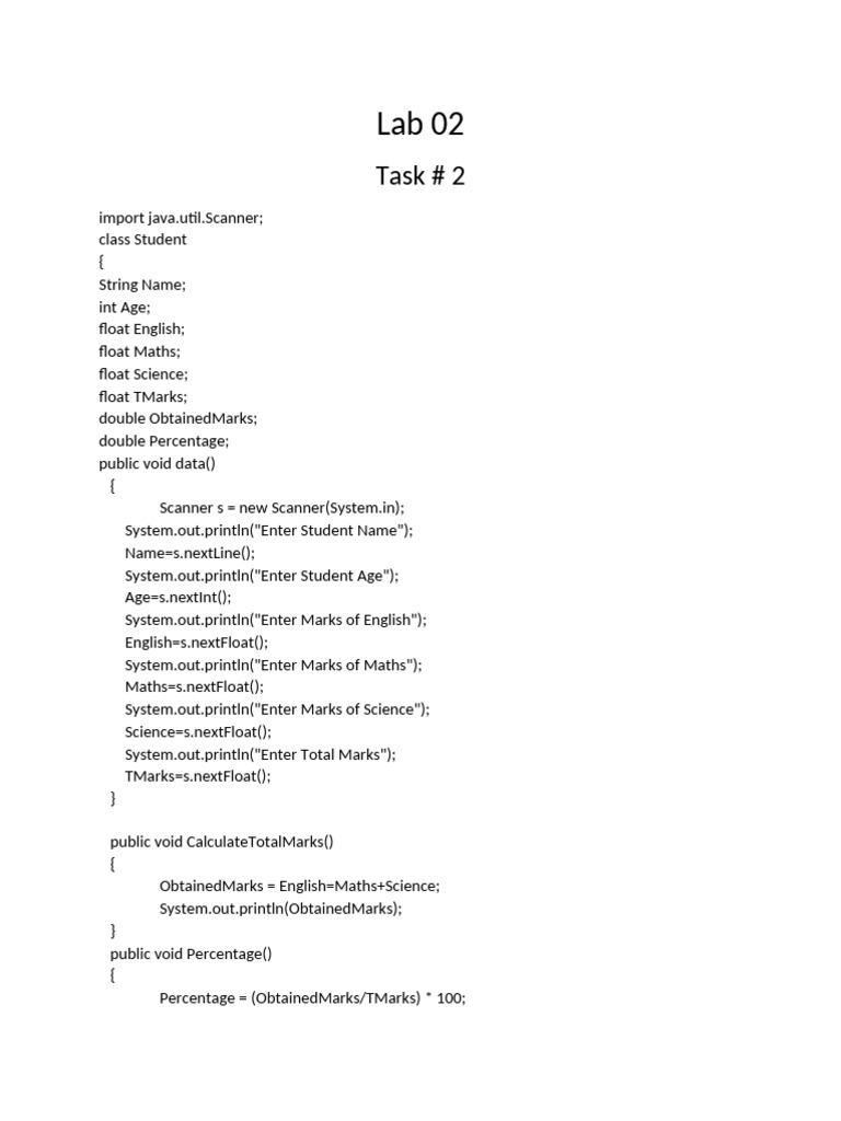 Lab 02 | PDF