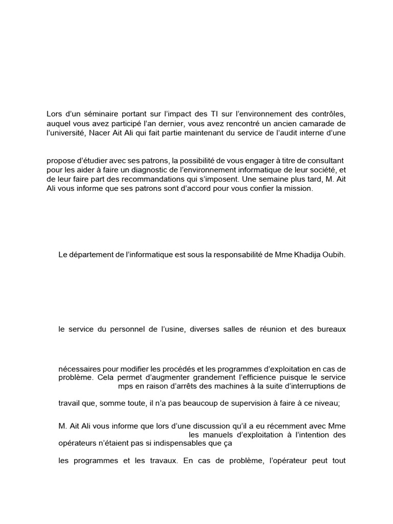Etude de Cas | PDF