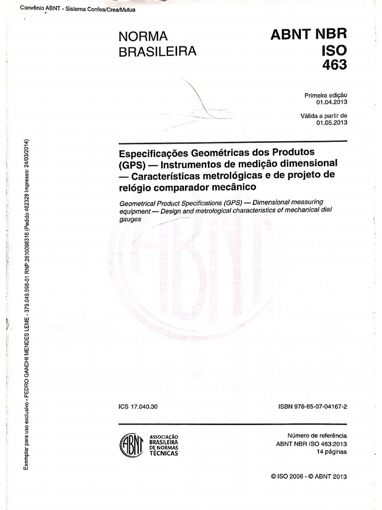 Abnt NBR Iso 463-2013 | PDF