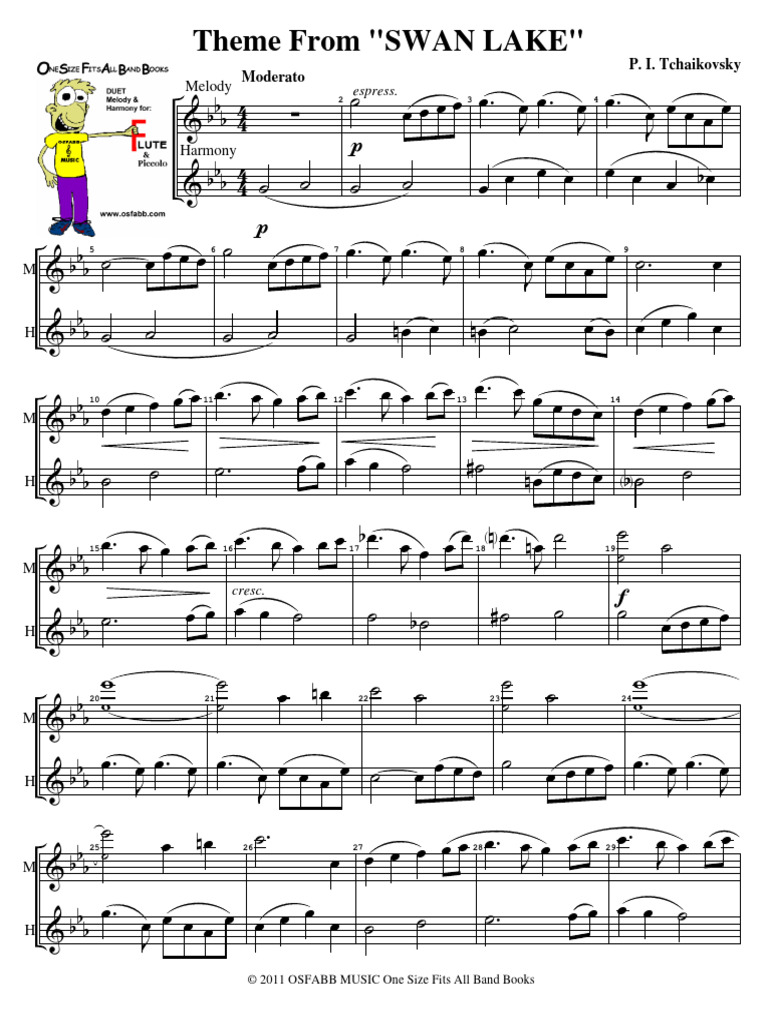 Swan lake flute pdf