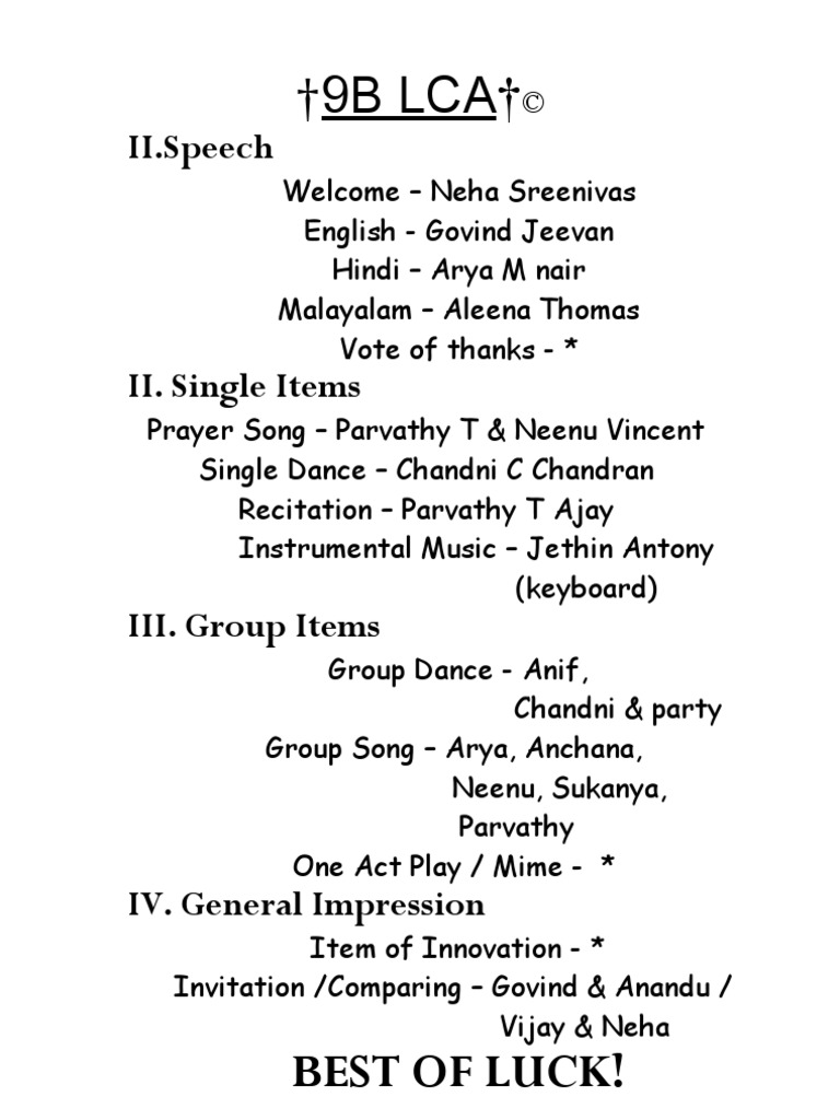 Event Program for Cultural Fest | PDF