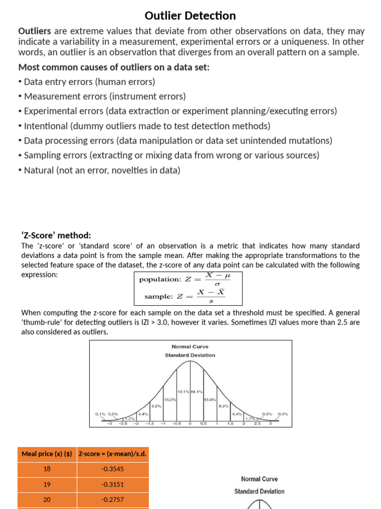 Outlier Detection Methods Explained | PDF | Statistical Analysis ...