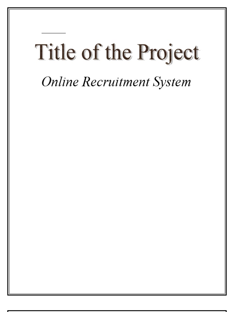Online Recruitment System Overview | PDF | Data Model | Databases