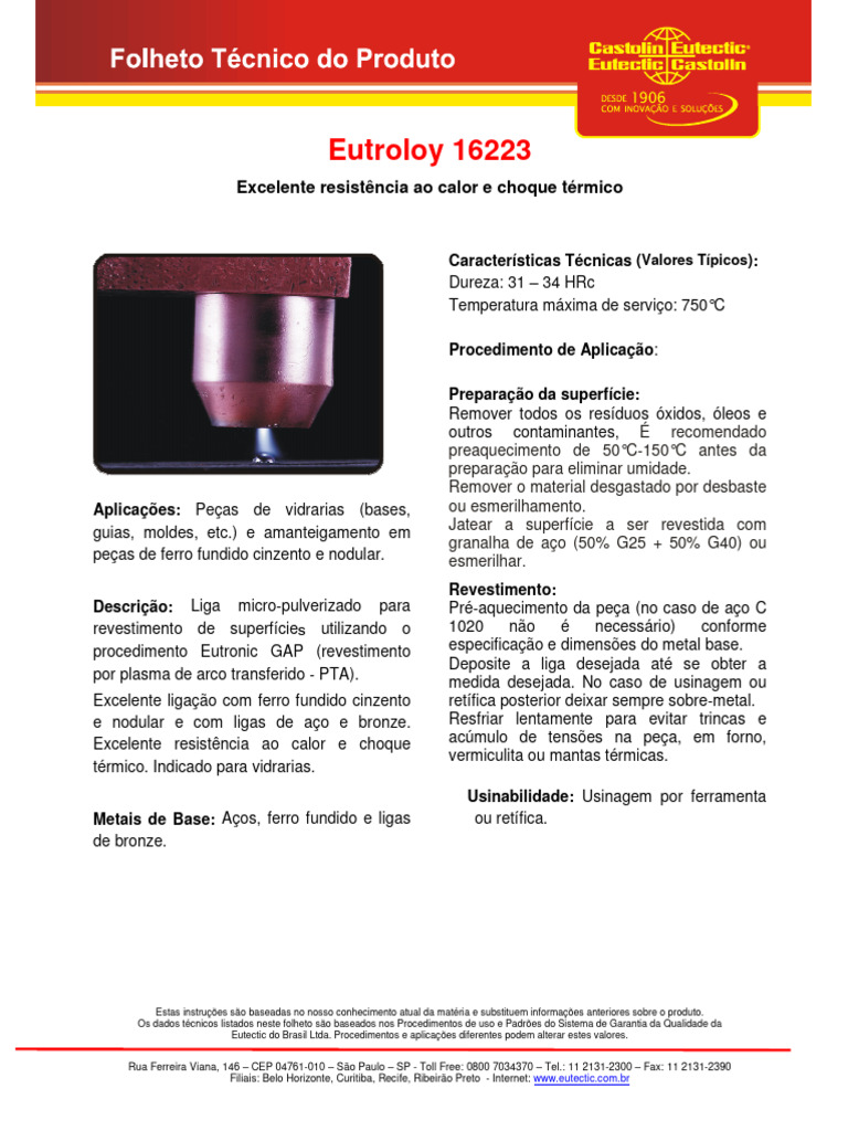 Eutroloy 16223 | PDF
