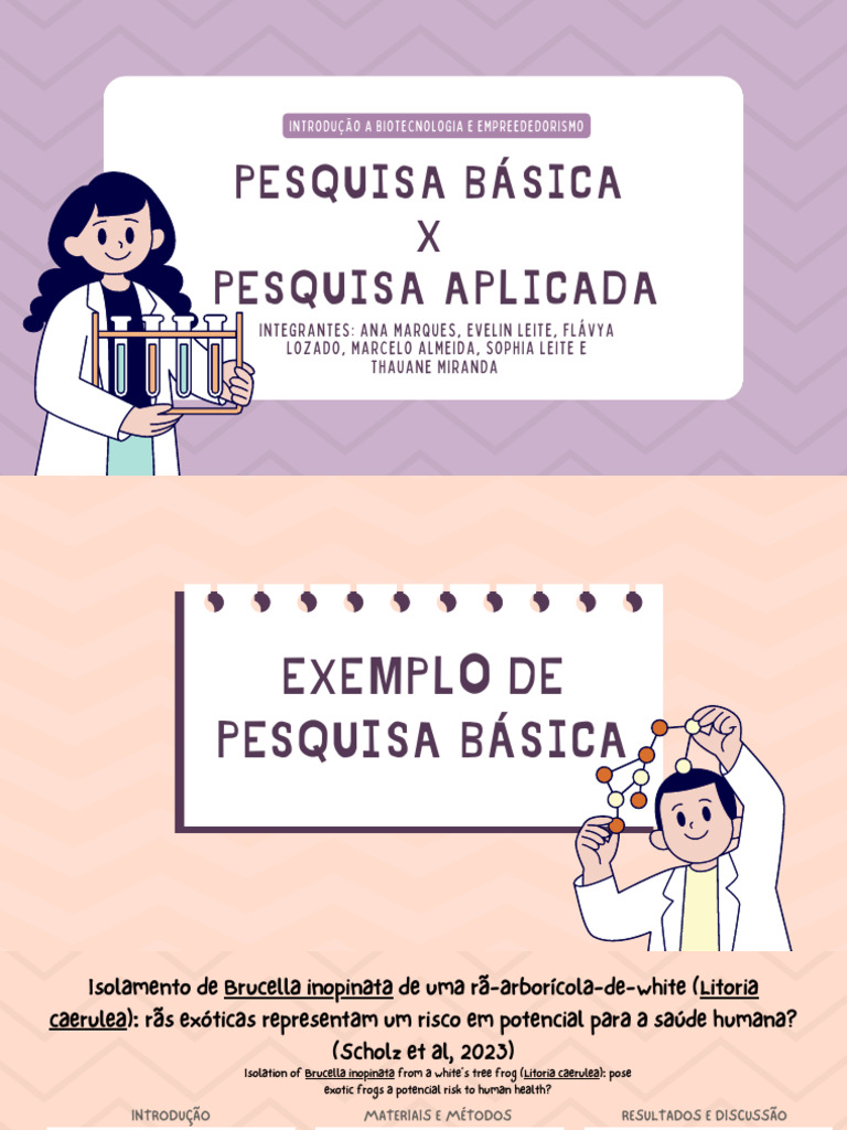 Diferenças entre Pesquisa Básica e Aplicada | PDF | Biologia
