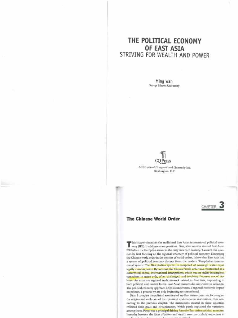 The Political Economy of East Asia Cap. 3 SESION AGOSTO 15 y Cap. 5 ...