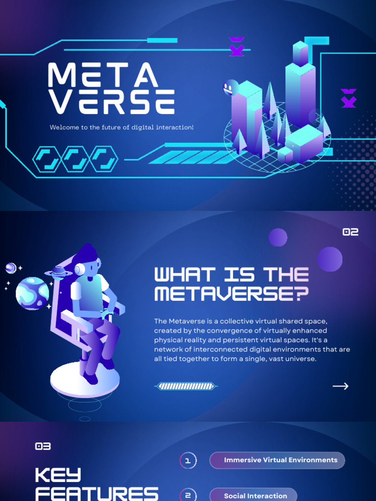 Purple Blue Gradient Futuristic Animated Metaverse Presentation ...