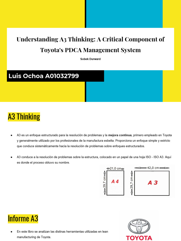 Understanding A3 Thinking A Critical Com | PDF