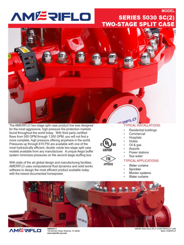 Ameriflo Series 5030 Fire Pumps | PDF | Pump | Technology & Engineering