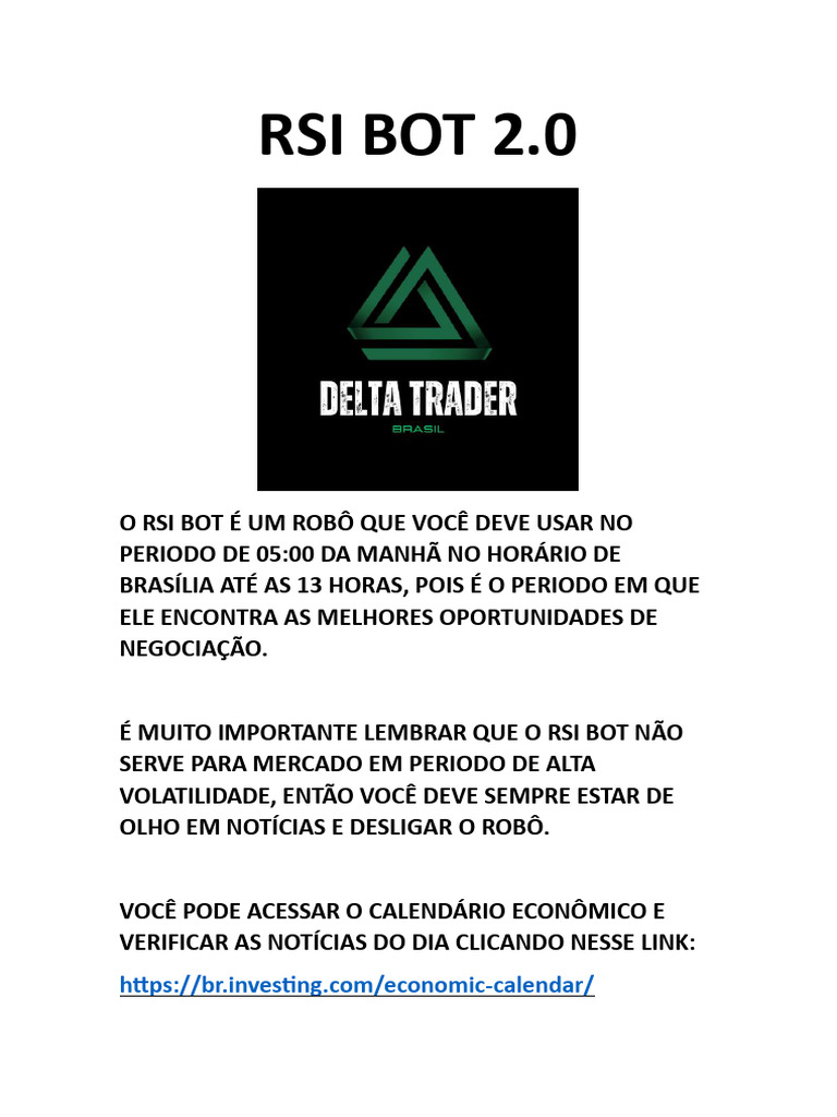 Rsi Bot 2 - Manual de Instalaçao | PDF