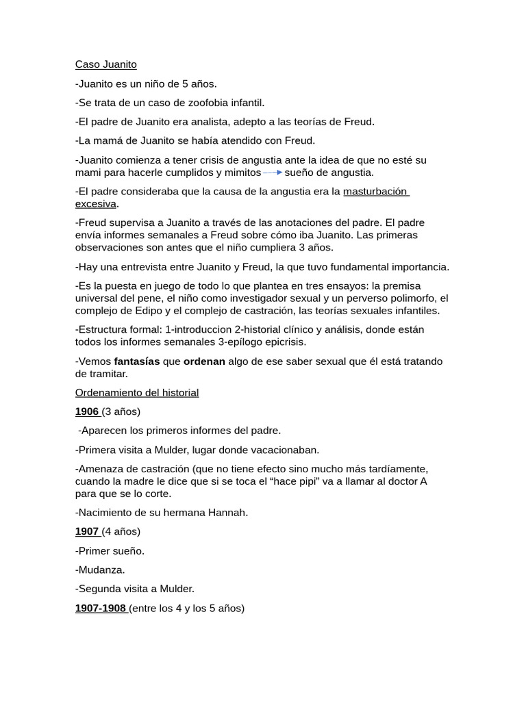 El caso de Juanito y su zoofobia | PDF | Complejo de Edipo | Jacques Lacan