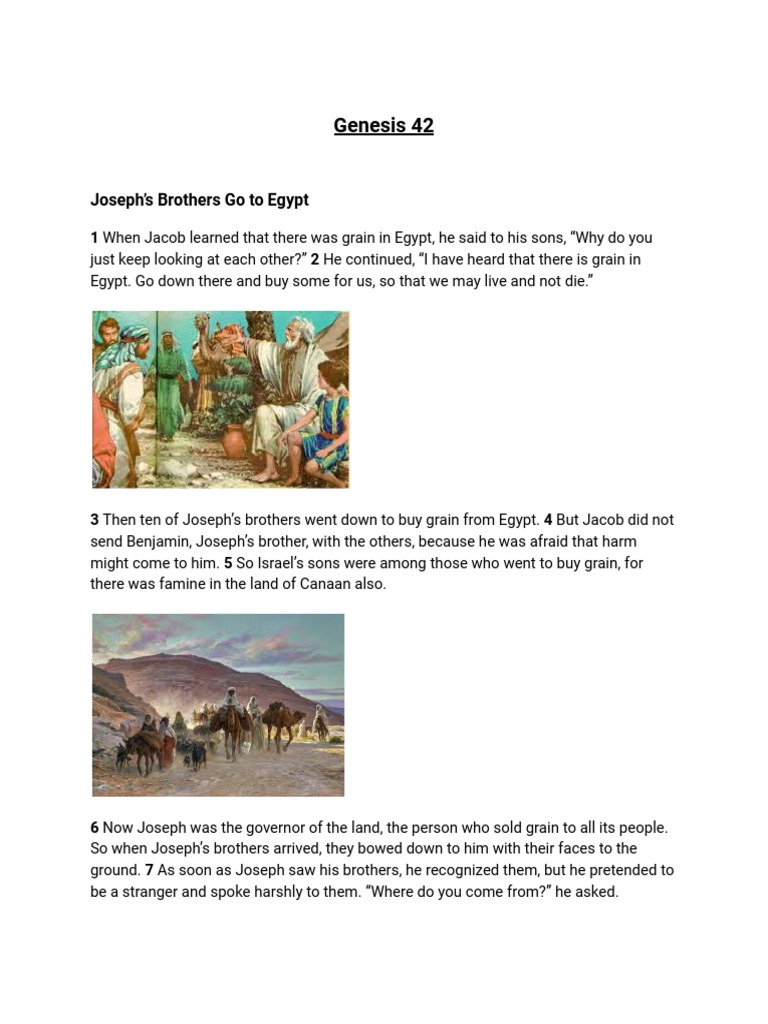 Genesis 42 and 43 | PDF