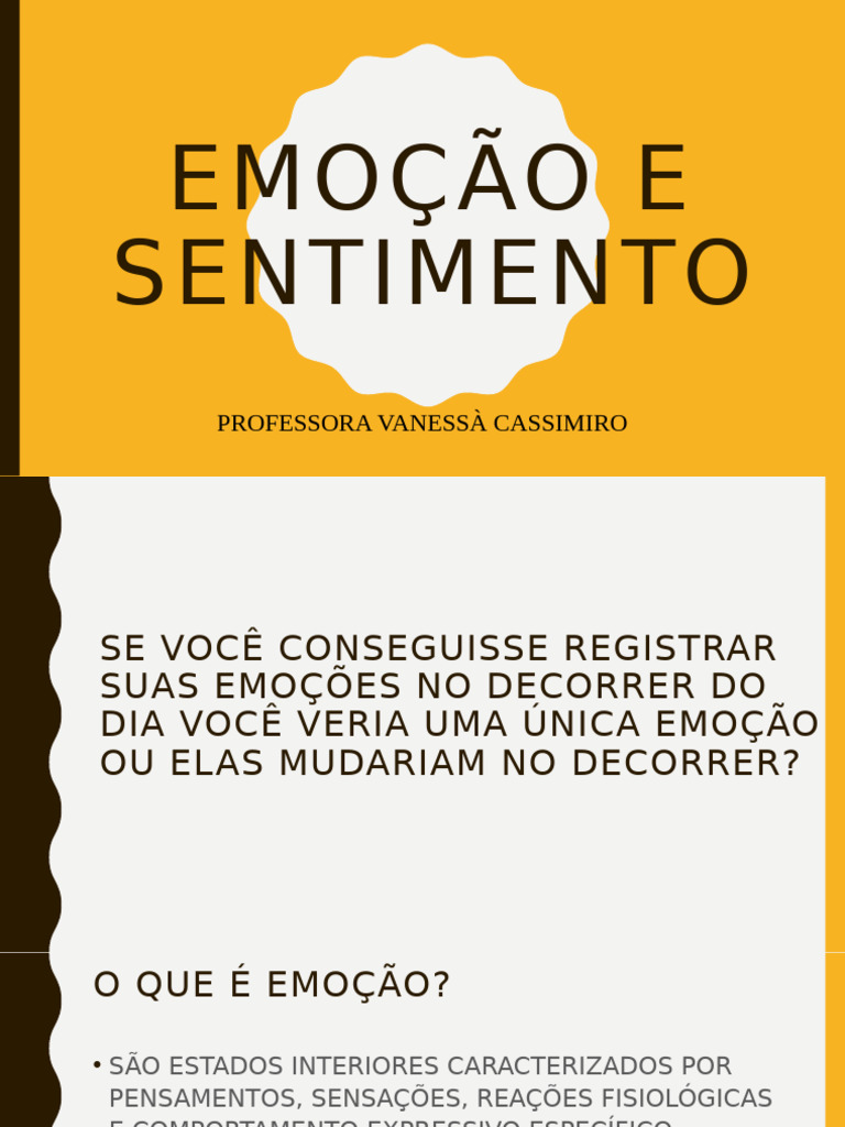 Emoção e Sentimento | PDF