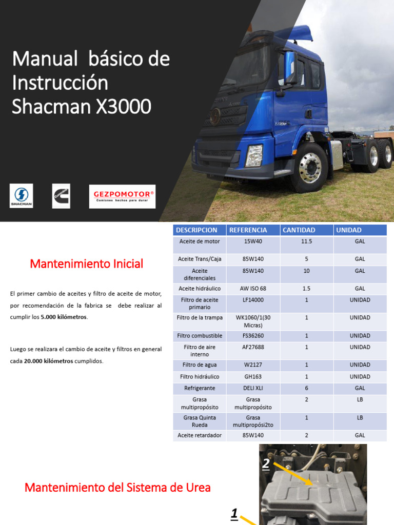 Manual Shacman X3000. | PDF