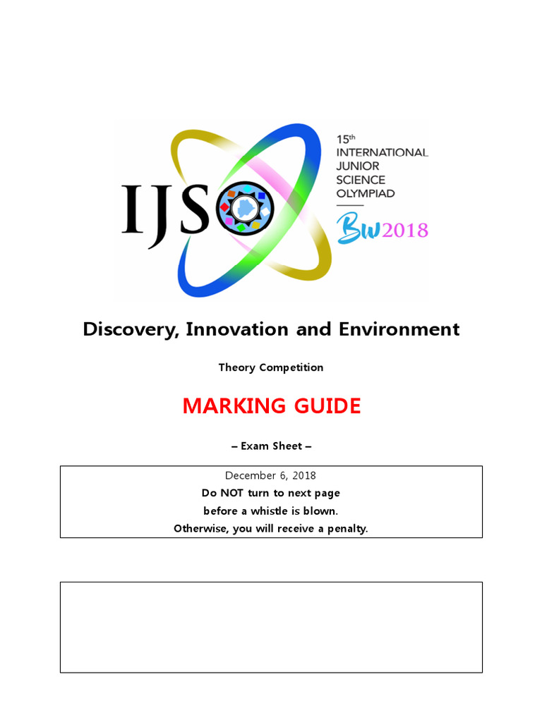 Ijso 2018 Theory A | PDF