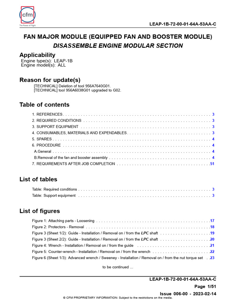 DMC LEAP 1B 72-00-01 64A 53AA C Booster Removal | PDF