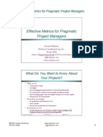 Effective Metrics For Pragmatic Project Managers