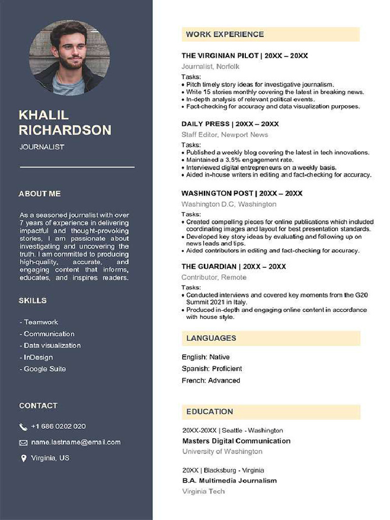 Professional Resume Template | PDF