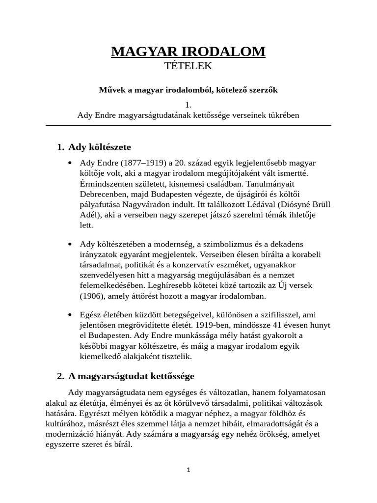 Magyar Irodalom T telek PDF