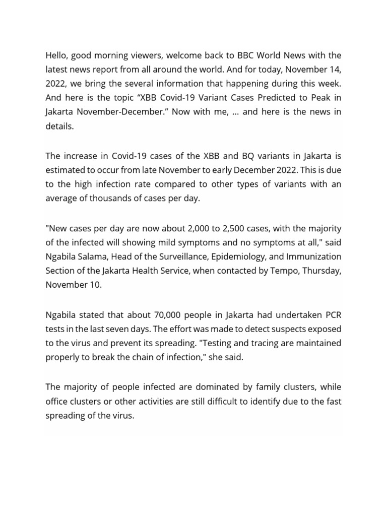 News Reading Script 2022 | PDF
