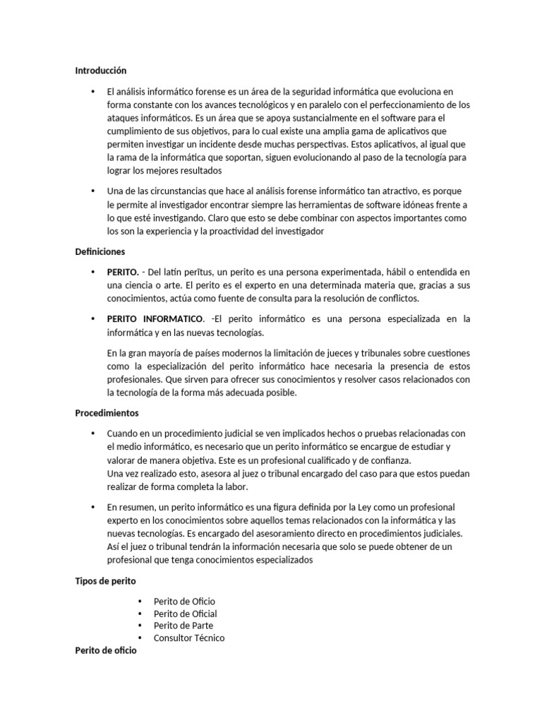 Peritaje Informatico | PDF