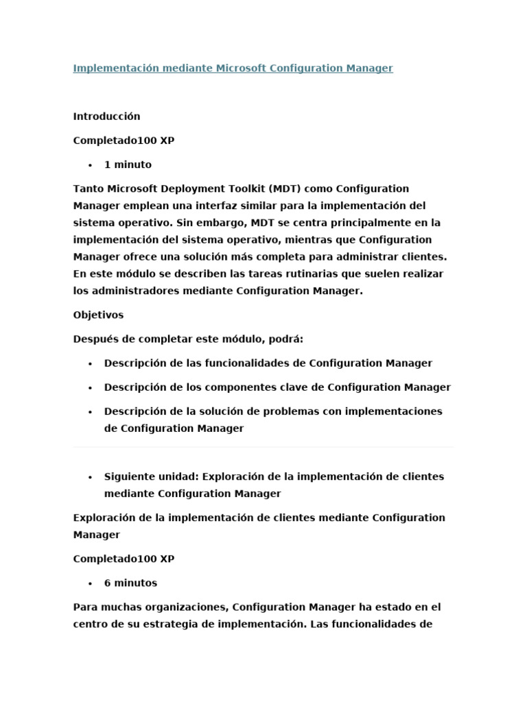 Implementación de Configuration Manager | PDF | Microsoft Software ...