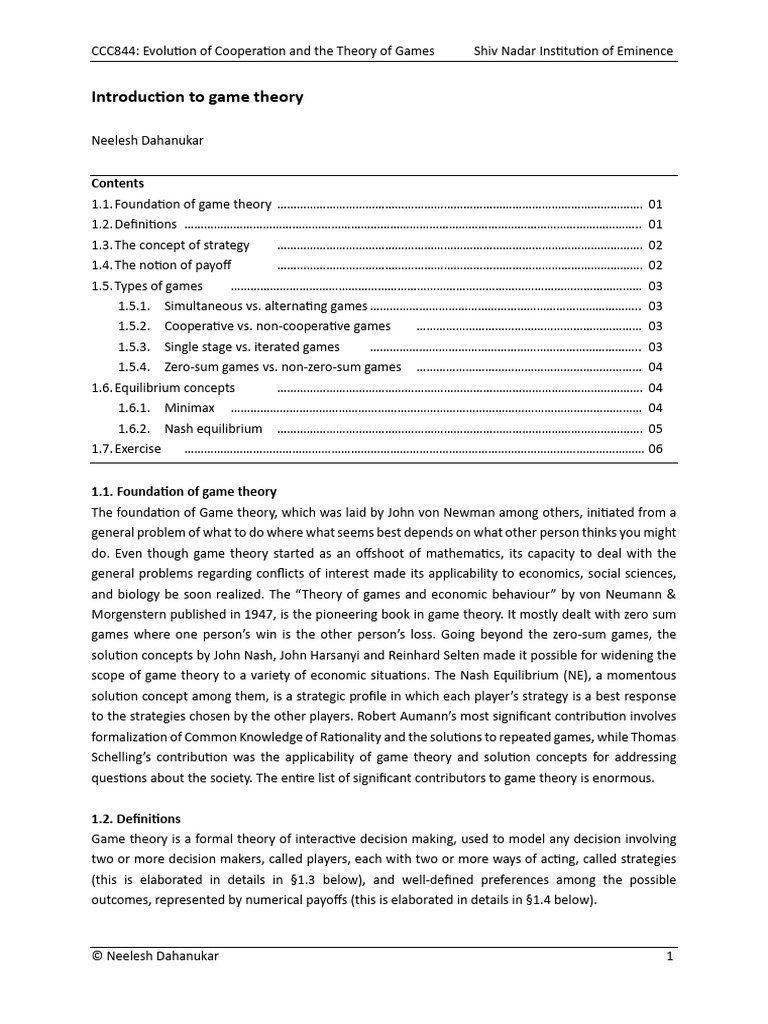 K3snds 1 introduction to game theory pdf