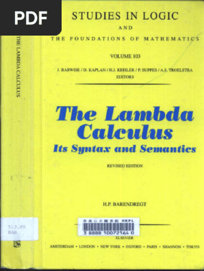 The Lambda Calculus Its Syntax and Semantics (PDFDrive) - 1 | PDF