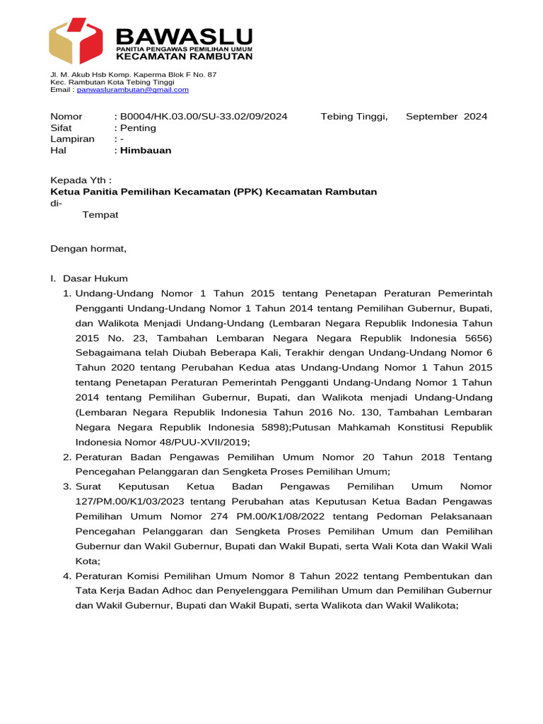 Himbauan Rekrutmen KPPS 2024 | PDF