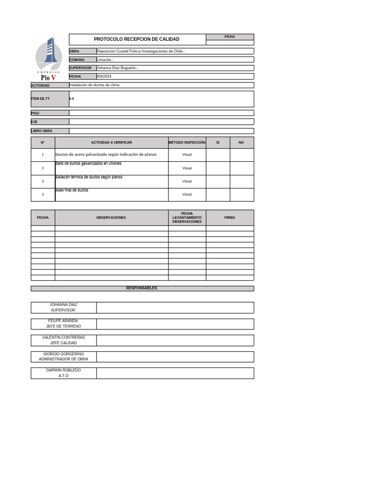 Protocolo Ductos Pdf