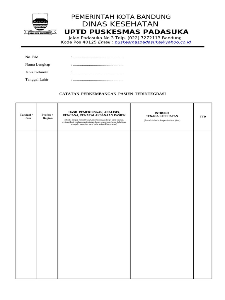 Formulir CPPT | PDF