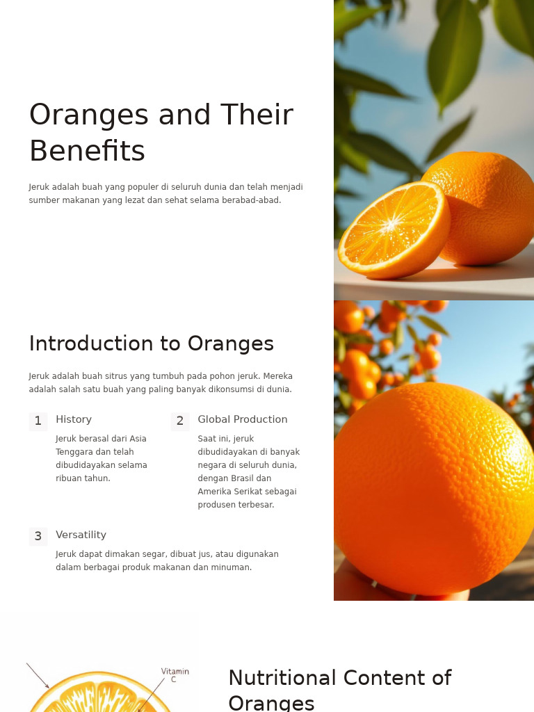 Oranges and Their Benefits | PDF